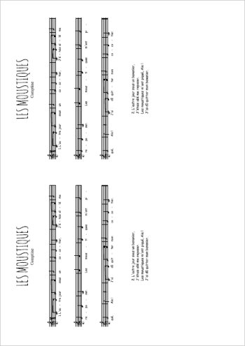 Les moustiques Partition gratuite